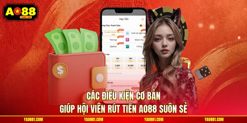 Các điều kiện cơ bản giúp hội viên rút tiền AO88 suôn sẻ